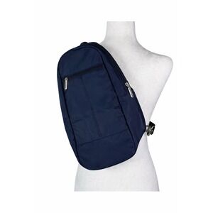 Travelon Anti Theft Sling Backpack Navy Blue Crossbody Bag Lightweight Travel‎